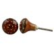 Rust Black Pattern Bulb Almirah Knob