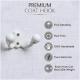 Cream Double Loop Ceramic Iron Hooks