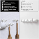 Cream Double Loop Ceramic Iron Hooks