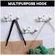 Cream Double Loop Ceramic Iron Hooks