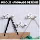 Cream Double Loop Ceramic Iron Hooks