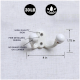 Cream Double Loop Ceramic Iron Hooks