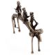 Handcrafted Brass Elephant with Riders Showpiece