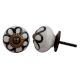 Black Sunflower Crackle Drawer Knob