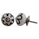 Black Sunflower Crackle Drawer Knob