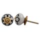 Black Sunflower Crackle Drawer Knob