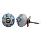 Blue Floral Crackle Wardrobe Knob