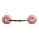 Pink and  Black Crackle Ceramic Bridge Handle
