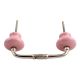 Pink and  Black Crackle Ceramic Bridge Handle