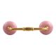 Pink and  Black Crackle Ceramic Bridge Handle