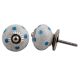 Blue Polka Dot Crackle Drawer Knob