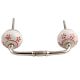 Red Floral Crackle Ceramic Bridge Handle