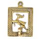 Brass Deer Framed Single Wall Hook