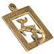 Brass Deer Framed Single Wall Hook