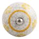 Yellow Floral Crackle Ceramic Wine Stopper