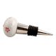 Red Floral Crackle Ceramic Wine Stopper