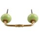 Lime Green Crackle Ceramic Bridge Handle 
