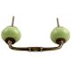 Lime Green Crackle Ceramic Bridge Handle 