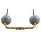 Grey Crackle Ceramic Bridge Handle