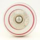 White Knob Pink Striped