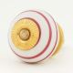 White Knob Pink Striped