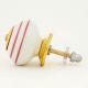 White Knob Pink Striped