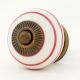 White Knob Pink Striped
