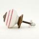 White Knob Pink Striped