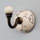 Brown Calla Lily Brown Etched Ceramic Wall Hook