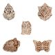 Set of 5 Piece New Mix Wooden Printing Block