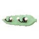 Green Black Double Loop Ceramic Iron Wooden Hooks