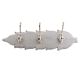 Grey Silver Small Wall Wooden Iron Hooks
