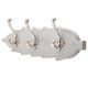 Grey Silver Small Wall Wooden Iron Hooks