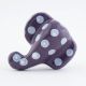 Purple Polka Elephant Face Knob