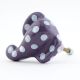 Purple Polka Elephant Face Knob