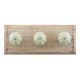 Light Green With Silver Line Ceramic Melon Wooden Hook 