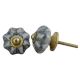Grey Floral Small Knob