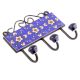 Navy Blue Yellow Tiny Flower Tiles Hooks