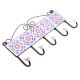 White And Red Sun Flower Tiles Hooks