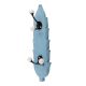 Turquoise And Black Double Loop Ceramic Iron Wooden Hooks 