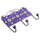 Navy Blue Red Tiny Ceramic Flower Tiles Hooks