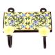 Yellow And Forest Green Leaf Floral Ceramic Tiles Hooks