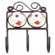 White And Red Leaf Floral Tiles Hooks