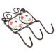 White And Red Leaf Floral Tiles Hooks