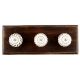 White Etched Ceramic Floral Wooden Hooks