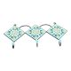 Turquoise Ceramic Floral Tiles Hooks Online