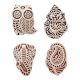Set of 4 Piece New Mix Wooden Printing Block