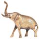 Vintage Brass Elephant Figurine With Raised Trunk