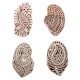 Set of 4 Piece New Mix Wooden Printing Block