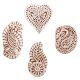 Set of 4 Piece New Mix Wooden Printing Block